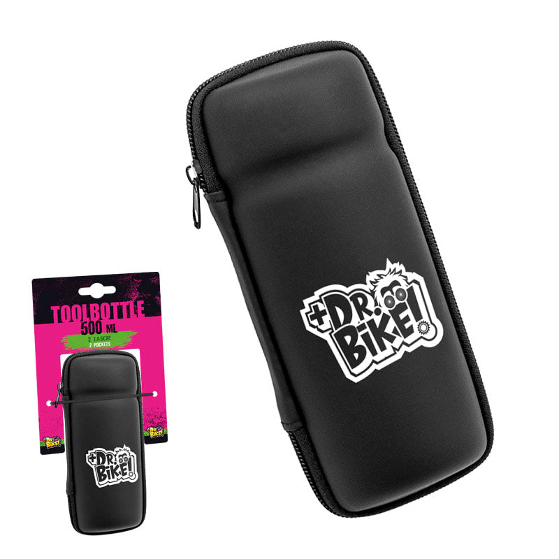 DR.BIKE Porta todo 500ml Suave con Cremallera Lateral Negro (vendido vacío)
