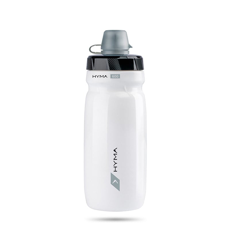 Trinkflasche HYMA 600ml Weiß mit Schutzkappe