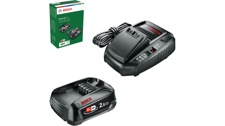 Starter-Set Bosch Lithium-Ionen Akku 18V + Ladegerät