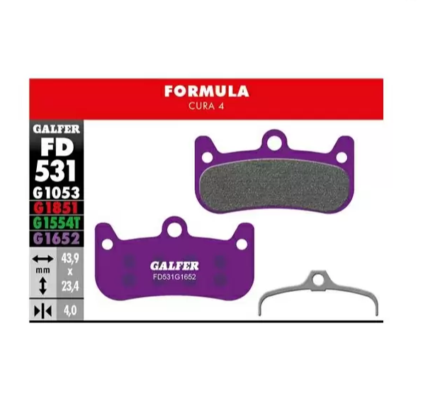Plaquettes de Frein Organiques Galfer FD531G1652-Formula Cura 4